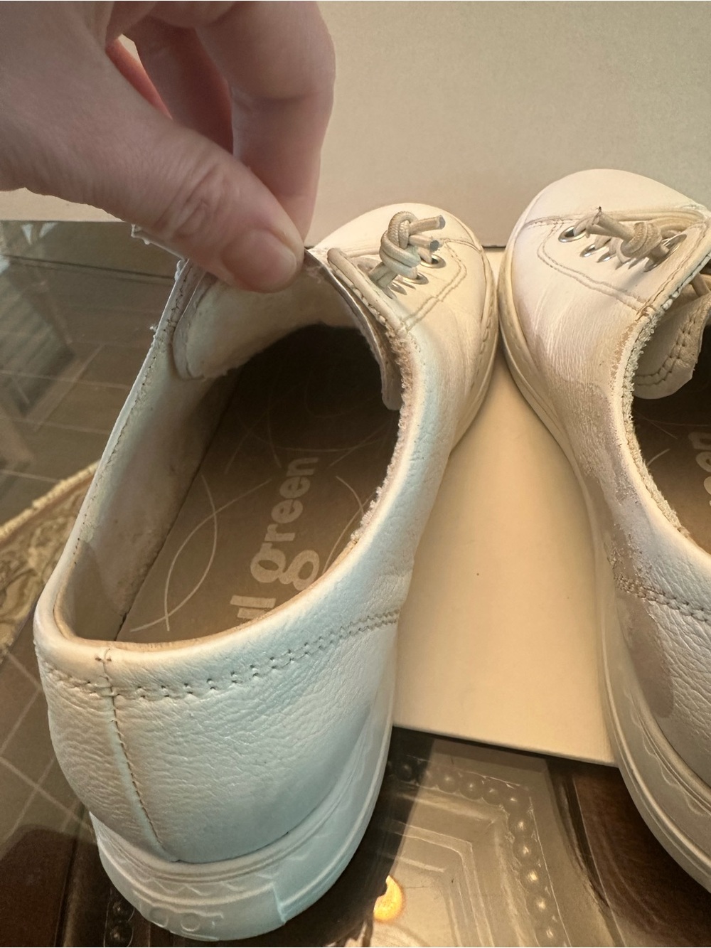 Pre-owned Paul Green Platform Sneaker Women White Leather Low-Top Sneakers Size - Picture 4 of 17